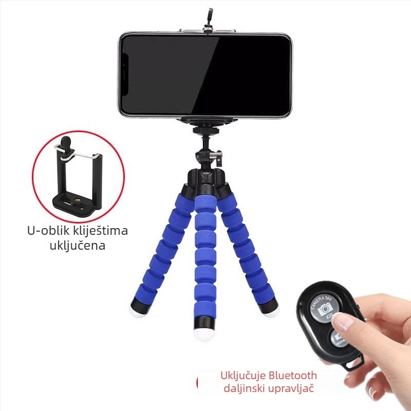 Stolni tripod za live fotografiju s RAMENIMA od ABS+spužve, prenosni i sklopivi Bluetooth držač za telefon