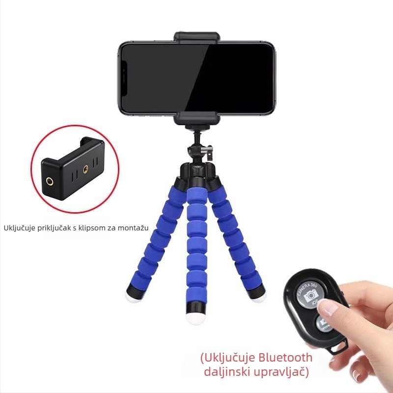 Stolni tripod za live fotografiju s RAMENIMA od ABS+spužve, prenosni i sklopivi Bluetooth držač za telefon