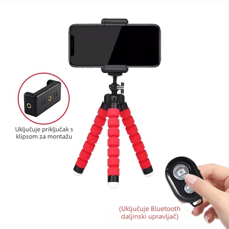 Stolni tripod za live fotografiju s RAMENIMA od ABS+spužve, prenosni i sklopivi Bluetooth držač za telefon
