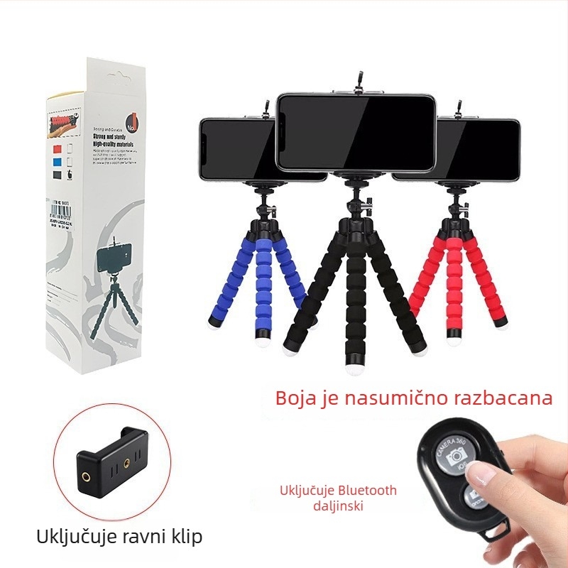 Stolni tripod za live fotografiju s RAMENIMA od ABS+spužve, prenosni i sklopivi Bluetooth držač za telefon