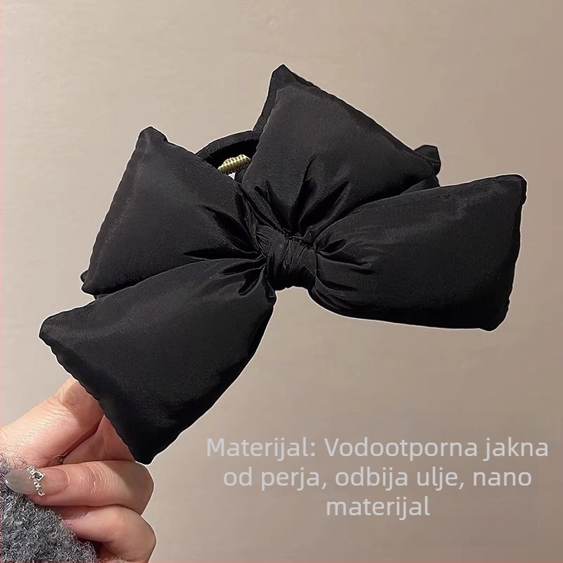 3D napunjena mašna za kosu – ručno izrađena, gripper, korejski stil, shark klip za stražnji dio glave