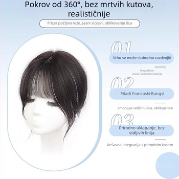 Perika za žene s qi šiškama u karikaturalnom stilu, s visokom kronomom, termički otporna sintetička kosa, mehanička konstrukcija, nije za bojanje