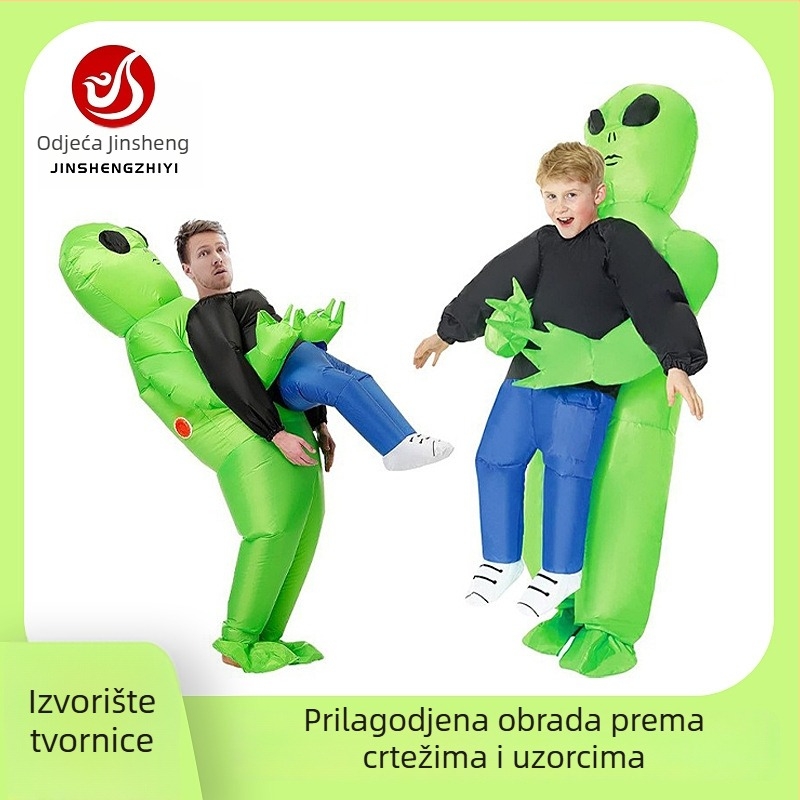 Naduvljivi kostim lutke – Tip rekvizita: crtani kostim lutke; Materijal: 210 poliester; Obrada: polu-rukom i polu-mehanički; Uzorak: crtani