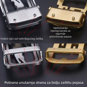 Automatska kopča za kaiš, od nehrđajućeg čelika 304, univerzalni stil, za vanjsku upotrebu, mogućnost prilagodbe