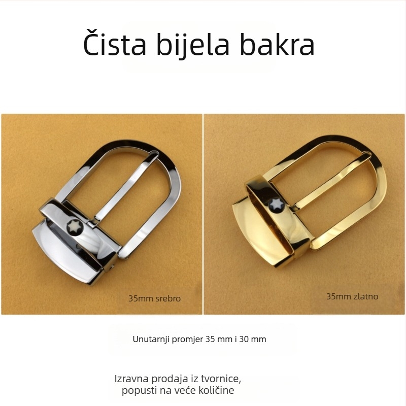 Medena kopča remena s iglom, poslovni stil, Spot kategorija, pogodno za poslovnu upotrebu.