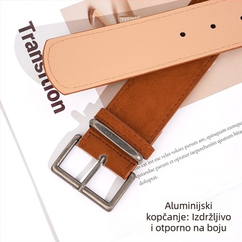 Ženska traka od umjetne kože s sponom od legure, kopča s pinom, širina 2-4 cm, jednostavan/univerzalni stil, ljeto 2025