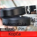 Muški kožni kaiš s pin sponom, od legure, poslovni i svestrani stil, elektroplatiran završni sloj i reljefna površina