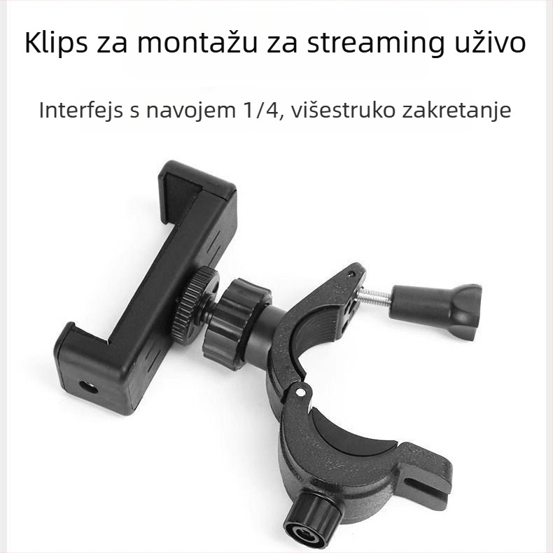 Klip za proširenje za mobitel za livestream – O-typ, plastičan, kompatibilan s Apple, Samsung, Huawei, Xiaomi, Oppo, Meizu, Vivo, OnePlus