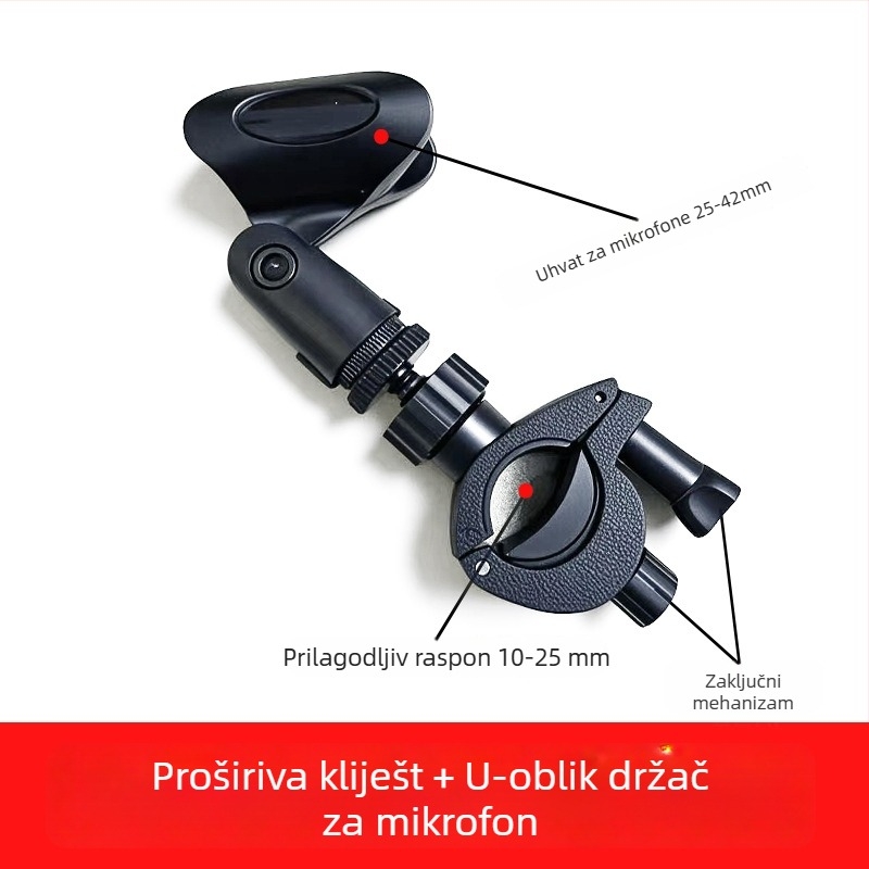Klip za proširenje za mobitel za livestream – O-typ, plastičan, kompatibilan s Apple, Samsung, Huawei, Xiaomi, Oppo, Meizu, Vivo, OnePlus