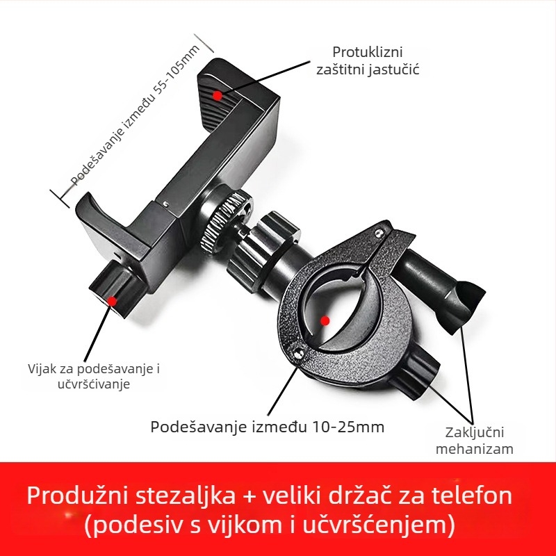 Klip za proširenje za mobitel za livestream – O-typ, plastičan, kompatibilan s Apple, Samsung, Huawei, Xiaomi, Oppo, Meizu, Vivo, OnePlus