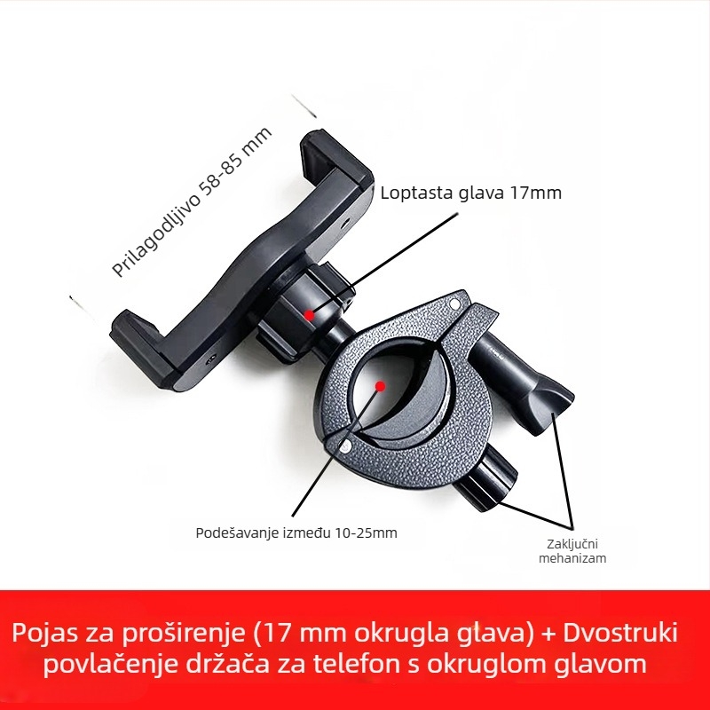 Klip za proširenje za mobitel za livestream – O-typ, plastičan, kompatibilan s Apple, Samsung, Huawei, Xiaomi, Oppo, Meizu, Vivo, OnePlus