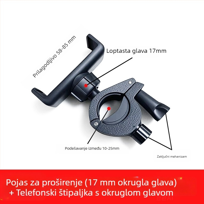 Klip za proširenje za mobitel za livestream – O-typ, plastičan, kompatibilan s Apple, Samsung, Huawei, Xiaomi, Oppo, Meizu, Vivo, OnePlus