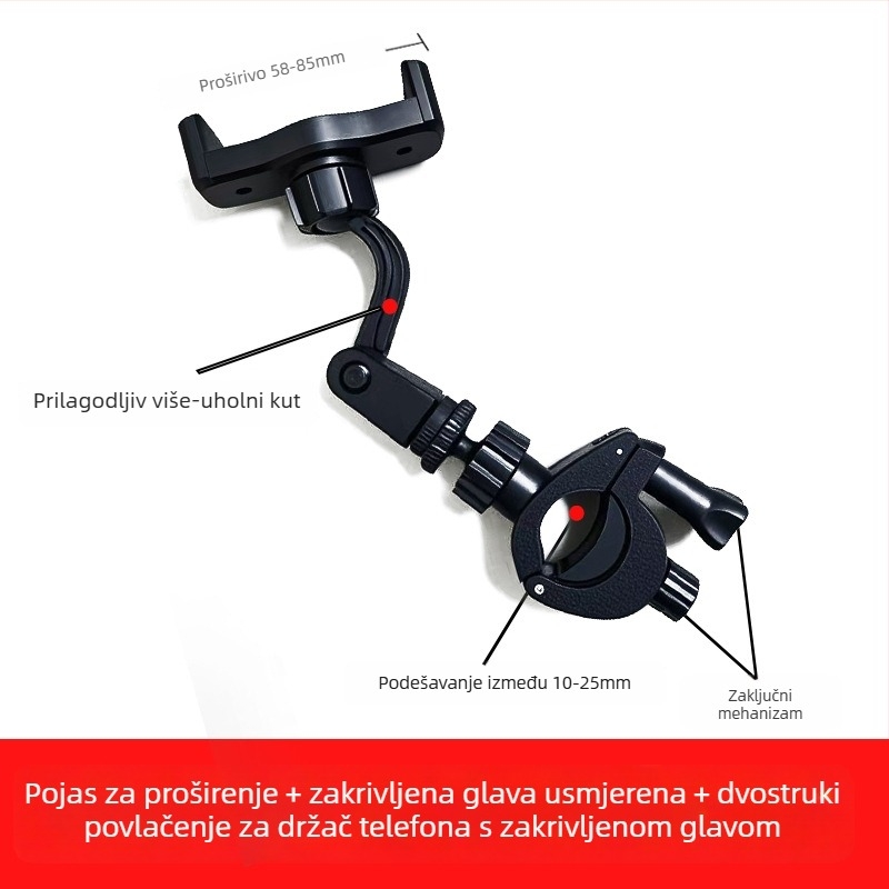 Klip za proširenje za mobitel za livestream – O-typ, plastičan, kompatibilan s Apple, Samsung, Huawei, Xiaomi, Oppo, Meizu, Vivo, OnePlus