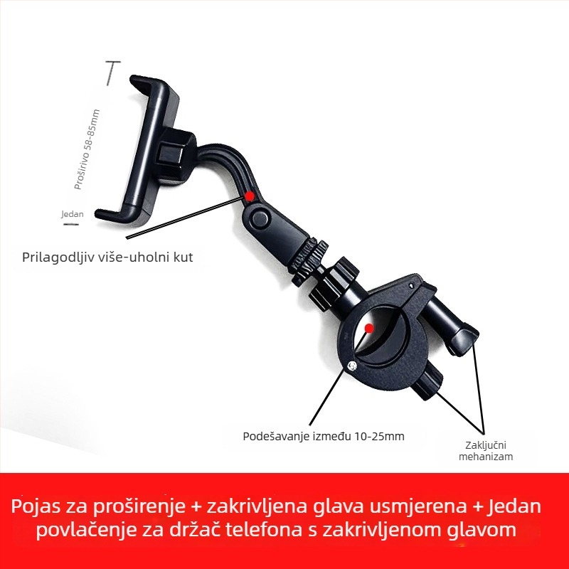 Klip za proširenje za mobitel za livestream – O-typ, plastičan, kompatibilan s Apple, Samsung, Huawei, Xiaomi, Oppo, Meizu, Vivo, OnePlus