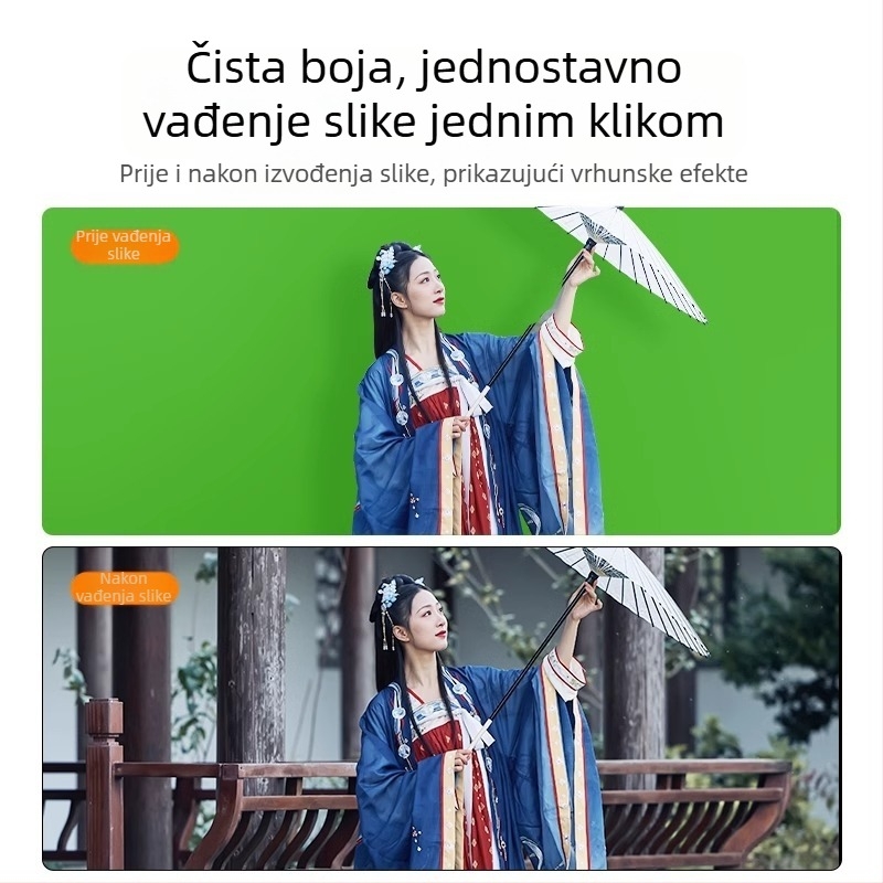 Prijenosna teleskopska zelena pozadina za studijsko fotografiranje