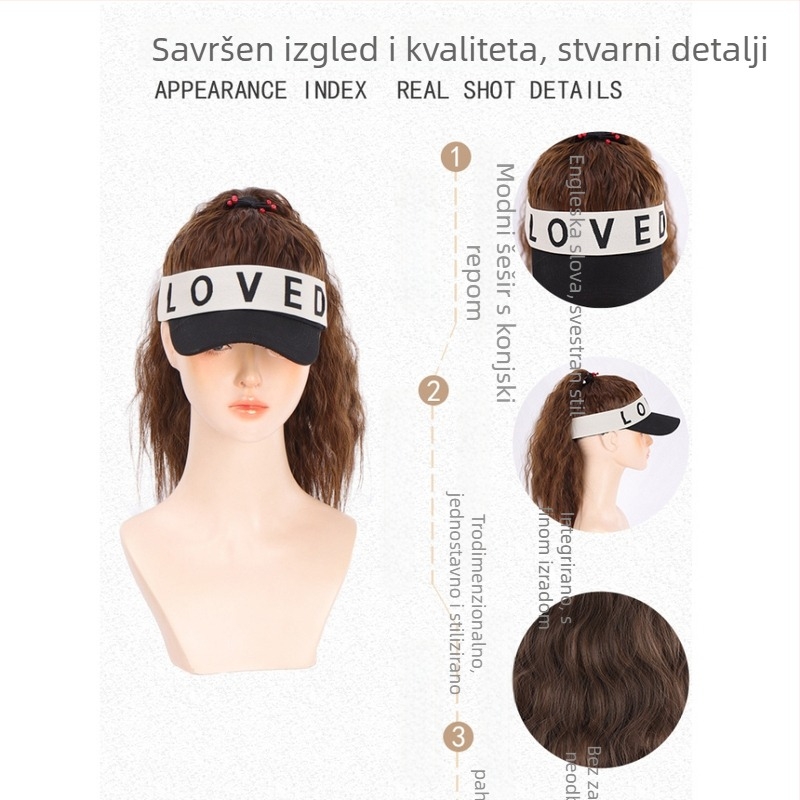 Jednodijelna perika s repom, potpuno pokrivanje glave, kratka duljina, vlakna otporna na visoke temperature, korejski stil (TM28-5 TM28-1 TM28-3)