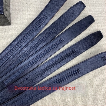 Muški kaiš od PU kože, aluminijska kopča, automatsko zaključavanje, univerzalni stil