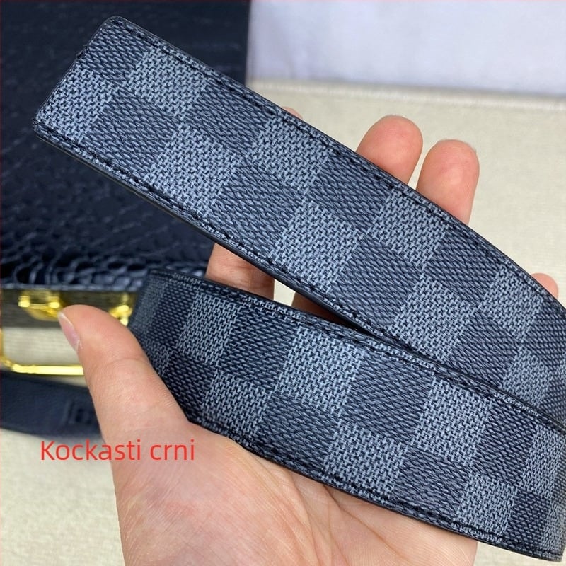 Muški kaiš od PU kože, aluminijska kopča, automatsko zaključavanje, univerzalni stil