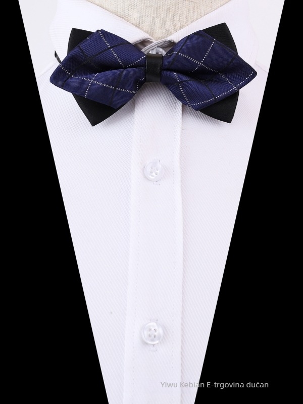 Unisex leptir mašna, akril, cvjetni uzorak, dvostruko slojevita, poslovni stil