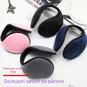 Juji plišani earmuffs – nosi se iza glave, univerzalni stil, monokromatski uzorak, održavaju toplinu
