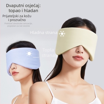 Maska za oči i uši za san – za pauzu na ručak, dva u jednom, unisex, lagana i zvučna izolacija, materijali: ice silk i Bird's Eye tkanina