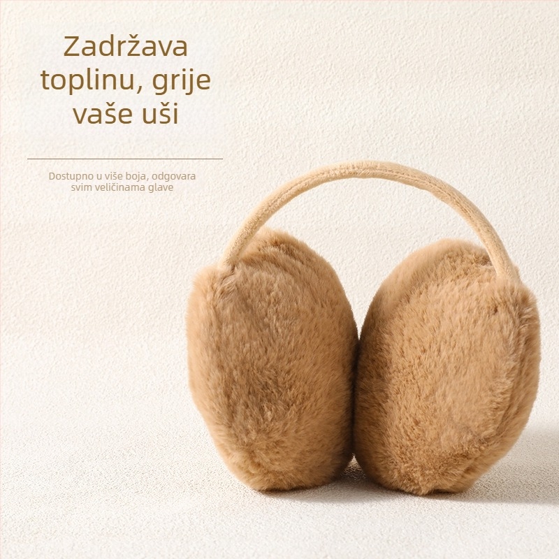 Ženske zimske ušne zaštitne maskice s fleec podstavom, otporne na vjetar i tople za vožnju biciklom na otvorenom