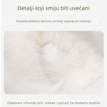 Pluše ušne topline za žene, zimske, otporne na vjetar, crtani uzorak, slatka stil