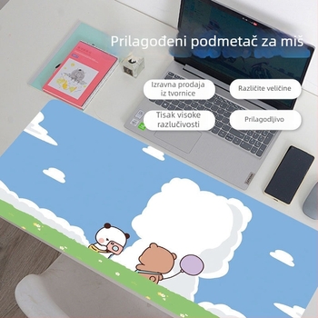 Yierbubu dvostrana podloga za stol, prirodni kaučuk, protuklizna, dizajn karikature, tisak toplom transferom, tisak logotipa, prilagodljivo