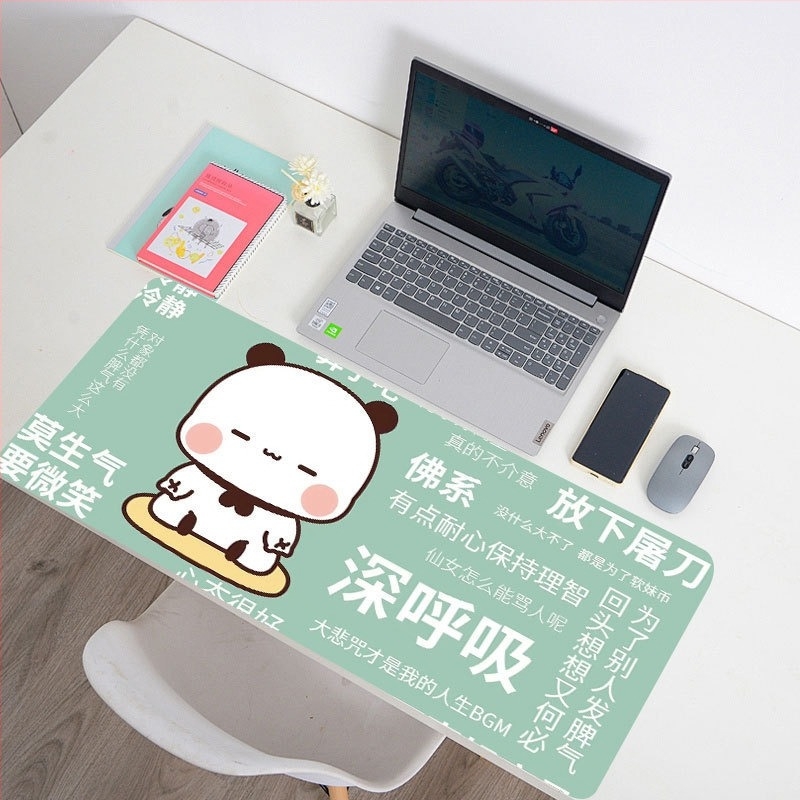 Yierbubu dvostrana podloga za stol, prirodni kaučuk, protuklizna, dizajn karikature, tisak toplom transferom, tisak logotipa, prilagodljivo