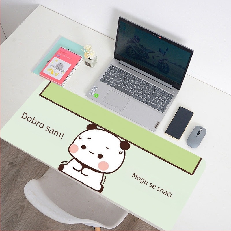 Yierbubu dvostrana podloga za stol, prirodni kaučuk, protuklizna, dizajn karikature, tisak toplom transferom, tisak logotipa, prilagodljivo