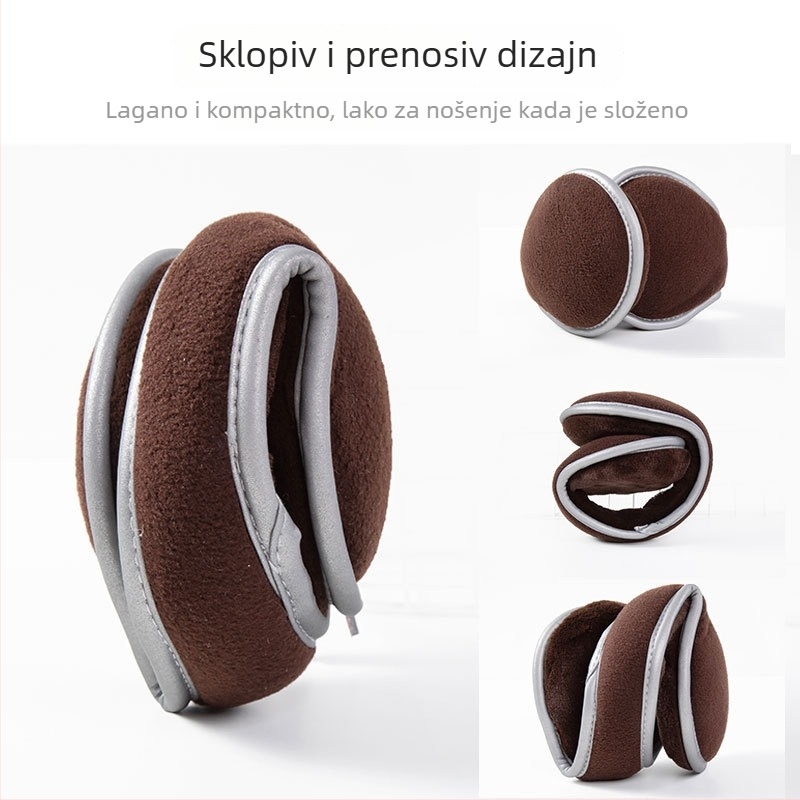 Unisex zimske zaštitne uši od pliša, karirani uzorak, za vanjsku upotrebu
