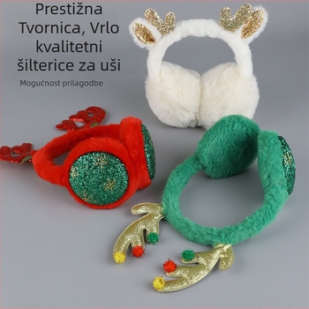 Sklopivi plišani ušni štitnici za odrasle, unisex, zimska vanjska upotreba, jednobojna