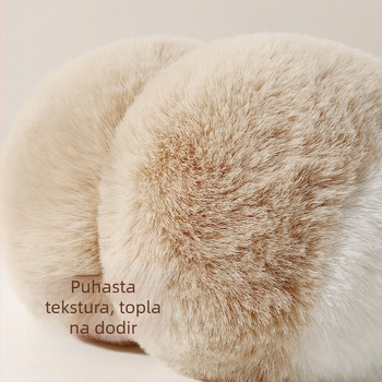 Zimske plišane ušne zaštitne maskice s color-block uzorkom, unisex, windproof, tople za vanjsku vožnju biciklom