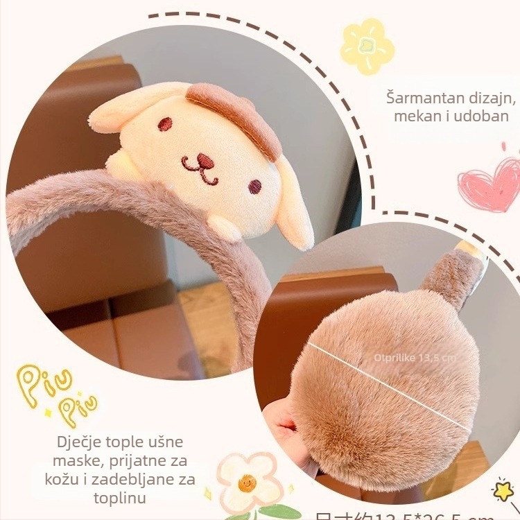 Dječji plišani EarMuffs – crtani stil, za djecu, zima/proljeće/jesen