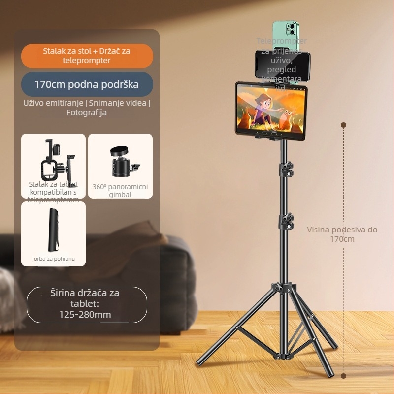 Držač telefona s airbagom za teleprompter – metalni, IP zaštita