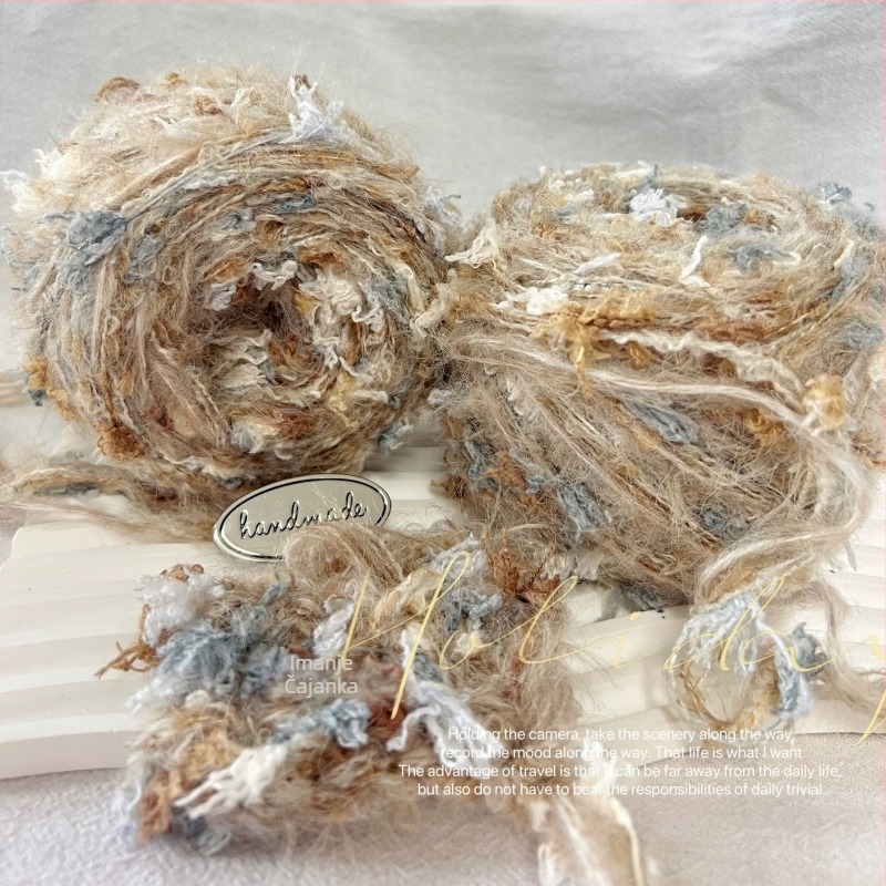 Heklana pređa od mohair smjese za DIY projekte — Tip: Hekana pređa; Glavni materijali: poliester i kemijska vlakna; Naziv proizvoda: Tedolon šivačka nit; Podrijetlo: Drugo