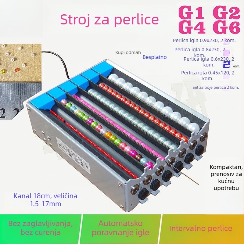 Stroj za navijanje perlica, s jednim i dvostrukim kanalom, višekanalni, automatsko poravnanje igle, modni stil