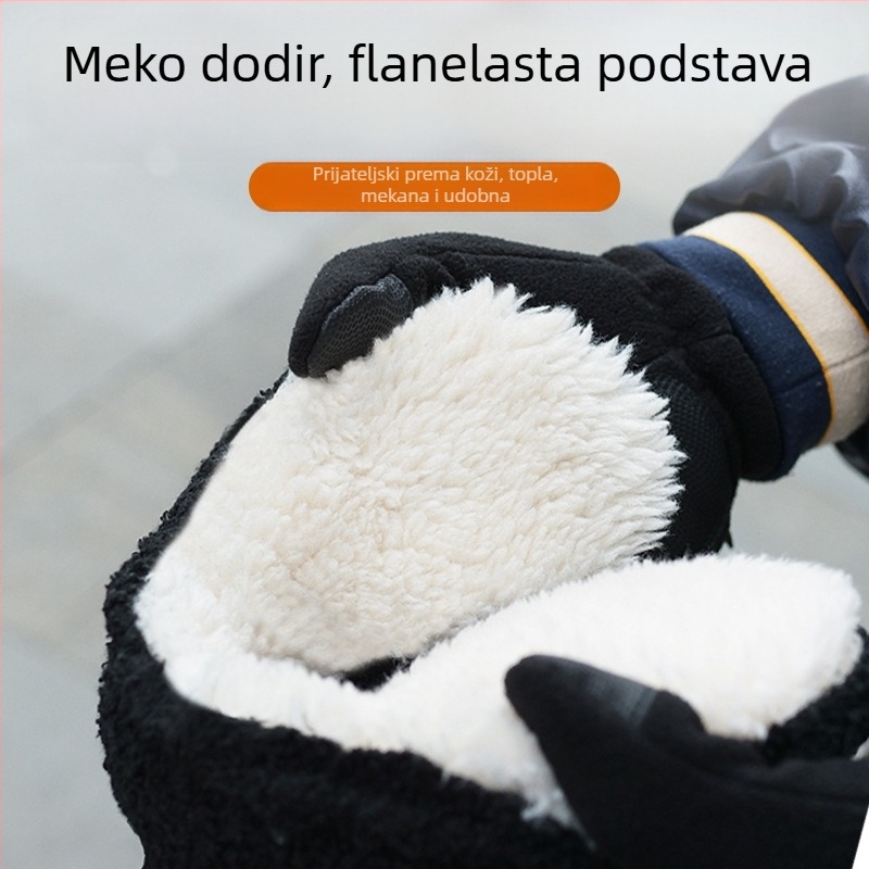 Električno grijani plišani štitnici za uši - unisex, sklopivi, zimski, monokromni uzorak