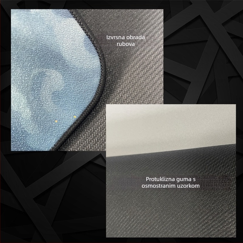Ogromna podloga za miš za e-sportove – prirodna guma, antislip, termotransfer, tiskano logo, OEM prilagodba