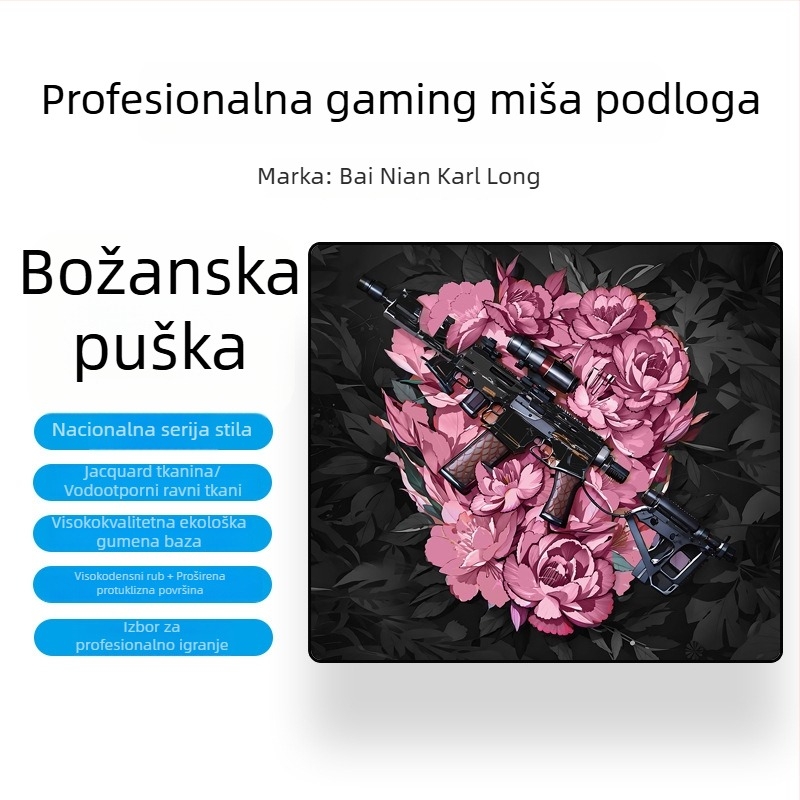 Ogromna podloga za miš za e-sportove – prirodna guma, antislip, termotransfer, tiskano logo, OEM prilagodba