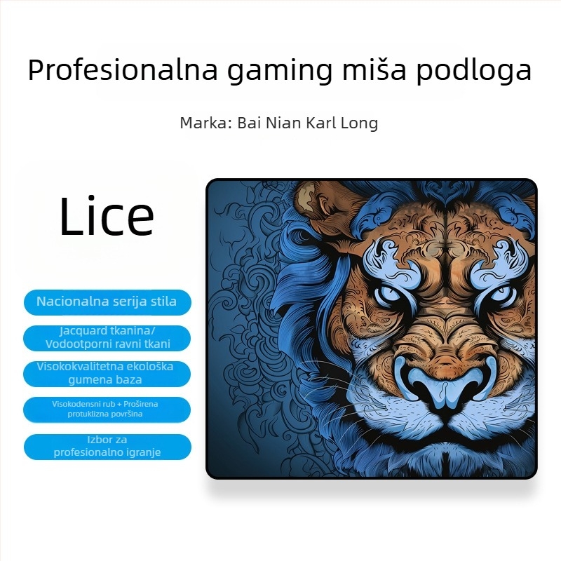 Ogromna podloga za miš za e-sportove – prirodna guma, antislip, termotransfer, tiskano logo, OEM prilagodba