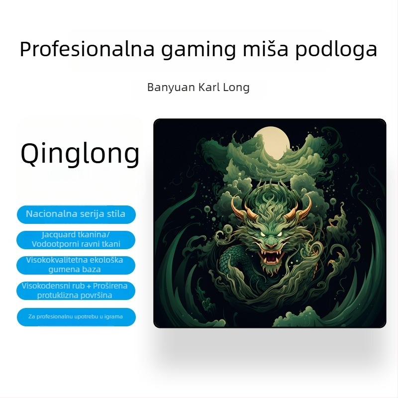 Ogromna podloga za miš za e-sportove – prirodna guma, antislip, termotransfer, tiskano logo, OEM prilagodba