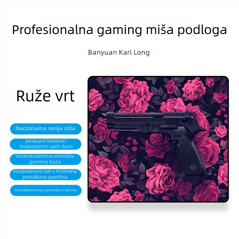 Ogromna podloga za miš za e-sportove – prirodna guma, antislip, termotransfer, tiskano logo, OEM prilagodba