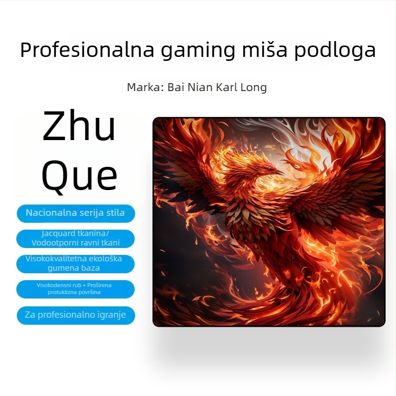 Ogromna podloga za miš za e-sportove – prirodna guma, antislip, termotransfer, tiskano logo, OEM prilagodba