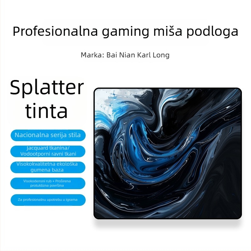 Ogromna podloga za miš za e-sportove – prirodna guma, antislip, termotransfer, tiskano logo, OEM prilagodba