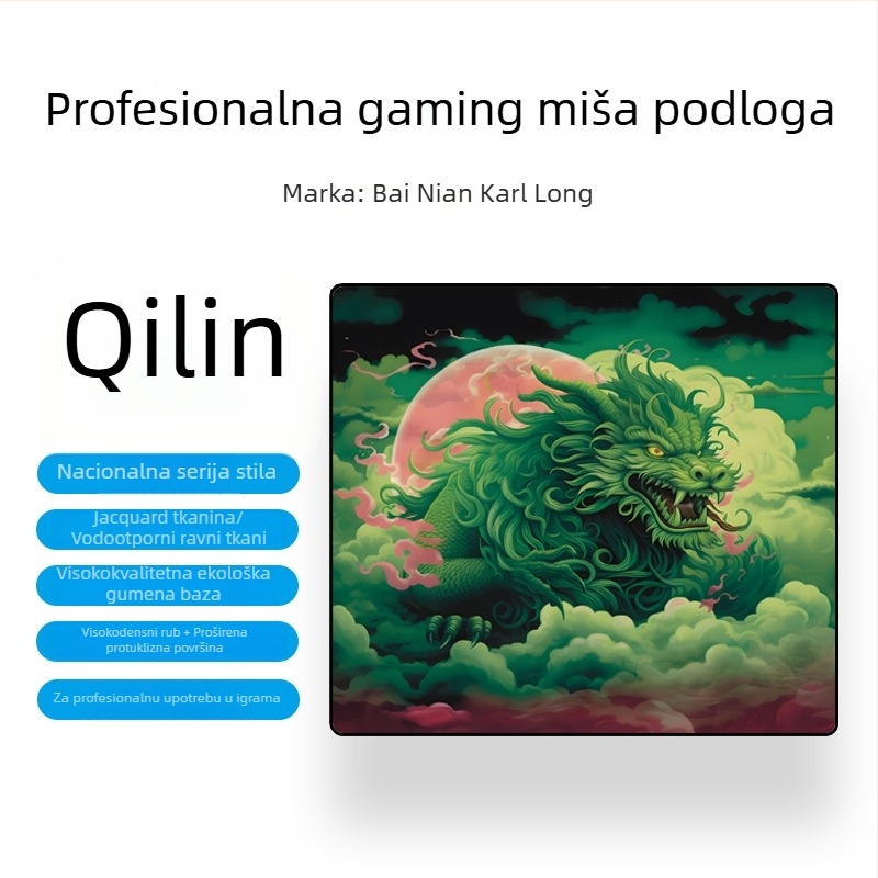 Ogromna podloga za miš za e-sportove – prirodna guma, antislip, termotransfer, tiskano logo, OEM prilagodba