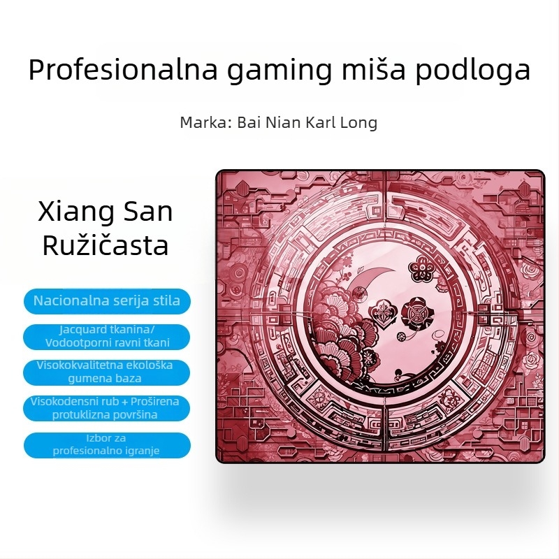 Ogromna podloga za miš za e-sportove – prirodna guma, antislip, termotransfer, tiskano logo, OEM prilagodba