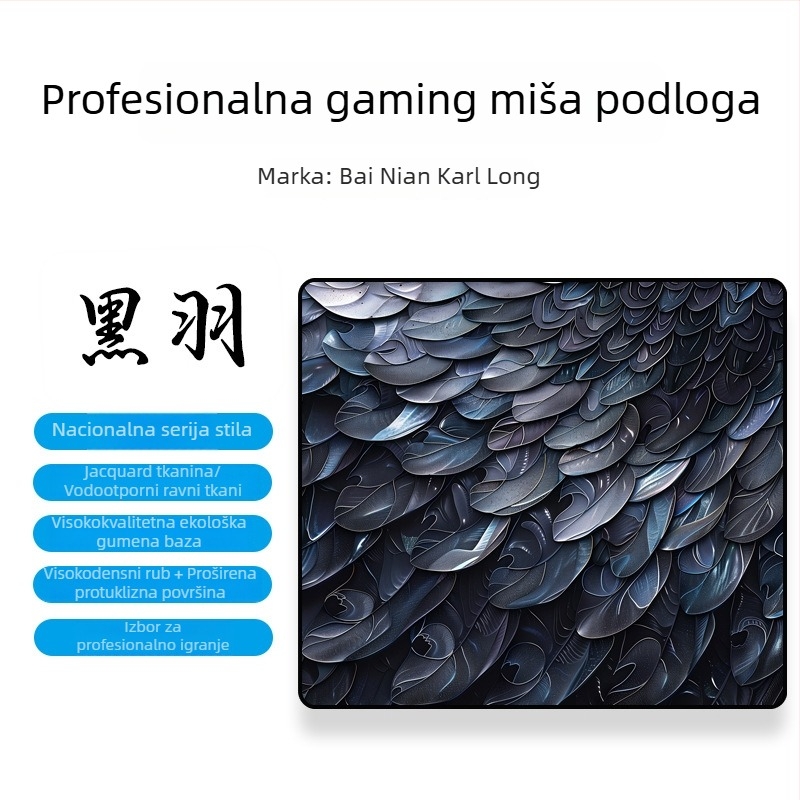 Ogromna podloga za miš za e-sportove – prirodna guma, antislip, termotransfer, tiskano logo, OEM prilagodba