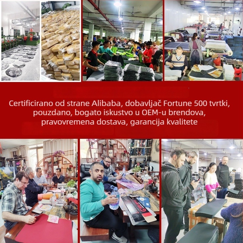 Podloga za miš s podrškom za zglob – protuklizna, podloga za stol od prirodne gume, toplinski tisak, OEM prilagodba s logom