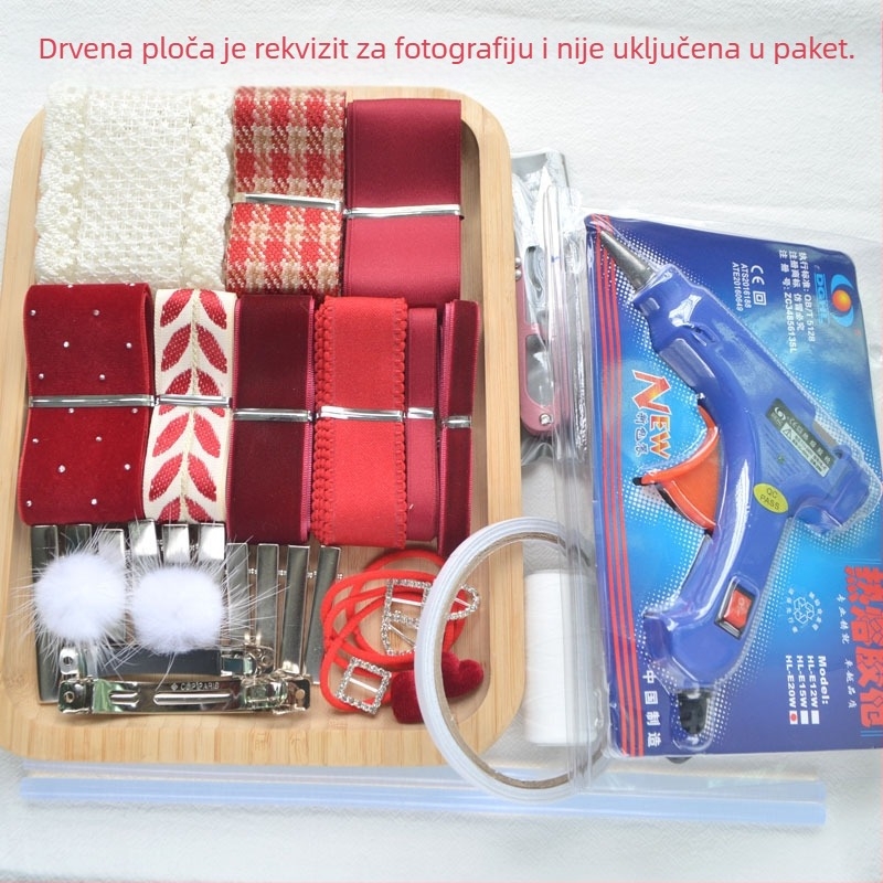 DIY set za dječje mašne za kosu — ručna izrada, za početnike, dodaci za kosu, svjež i sladak stil